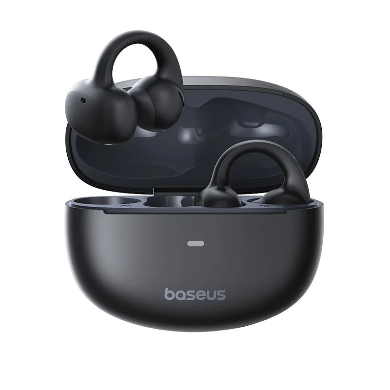 Baseus Bowie MC1 Ear Clip Wireless Earphones Bluetooth 5.4 Open-Ear Clip-On Sports Earbuds IP57 Waterproof AI Bass Ear Clip Headphones