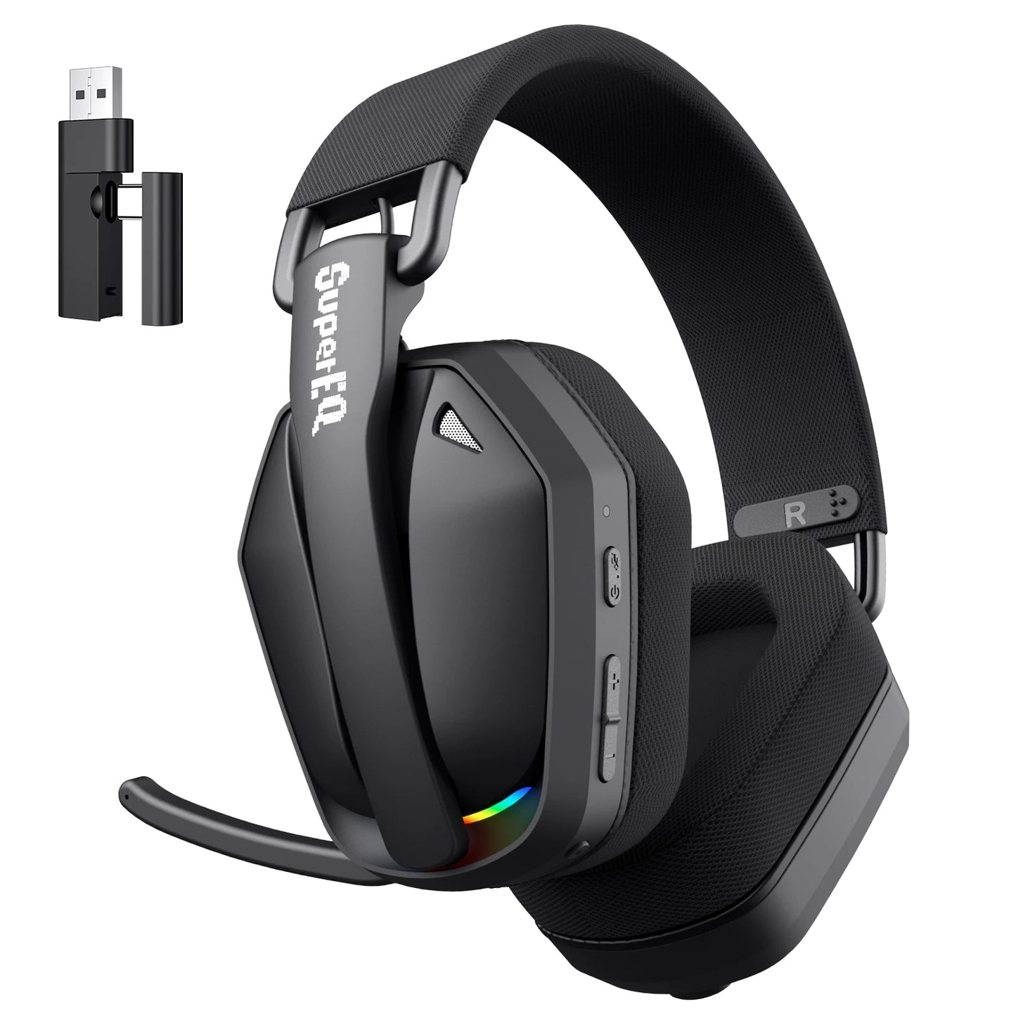EKSA G19BT Tri-Mode Wireless Gaming Headset – Bluetooth 5.4, 2.4GHz Low Latency Gaming Headphones with Microphone for PC, PS5, Xbox
