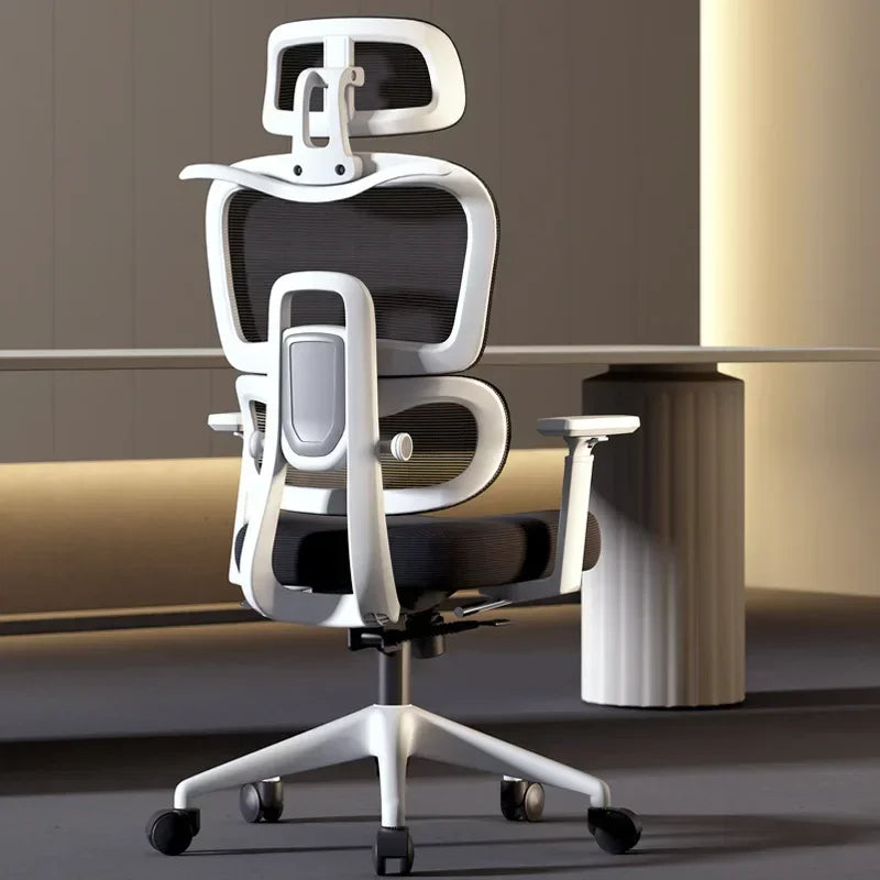 Ergonomic Gaming Computer Chair Adjustable Office Chair with Lumbar Support, Mesh Executive Desk Chair with Headrest, Armrests & Foot Wheels