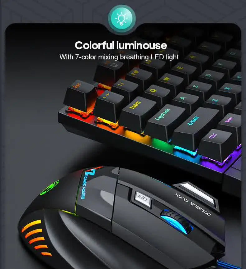 IMICE X7 Optical Gaming Mouse, Wired RGB Gaming Mouse with Adjustable DPI, Ergonomic Anti-Slip Design, 7 Programmable Buttons for PC & Laptop