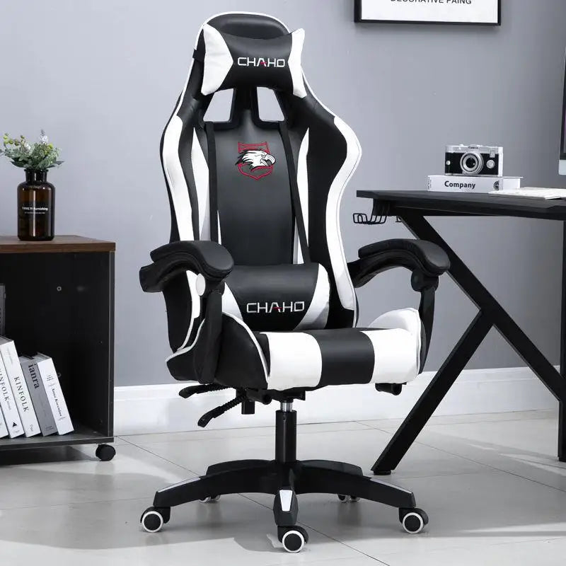 Joylive WCG Ergonomic Gaming Chair Leather Computer Chair Reclining Racing Office Chair with Adjustable Armrests for Gaming Room