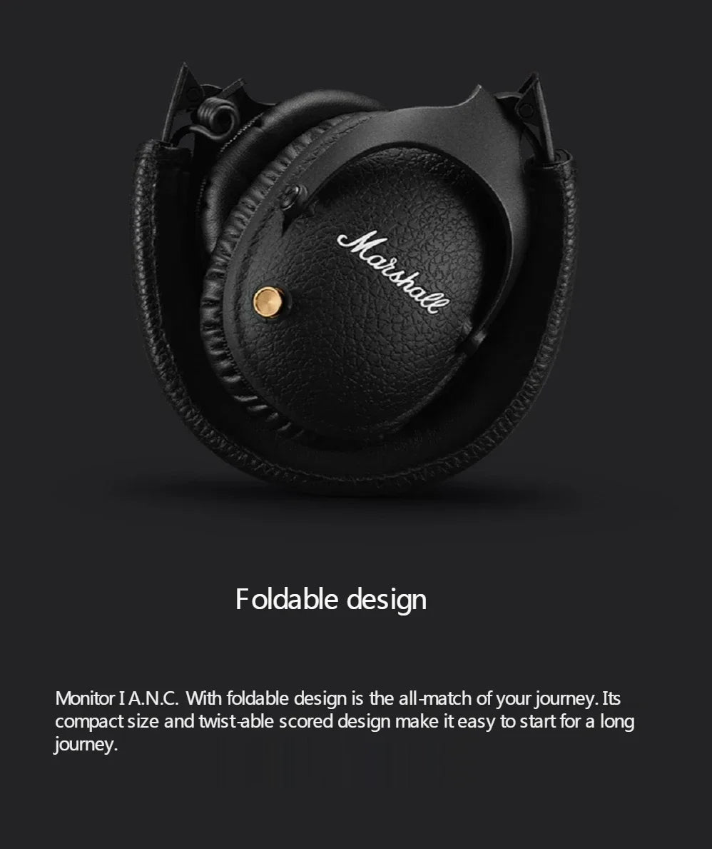 Marshall MONITOR II A.N.C. Wireless Noise Cancelling Headphones – Premium Bluetooth Over-Ear Headset with Deep Bass, Microphone & Gaming Audio