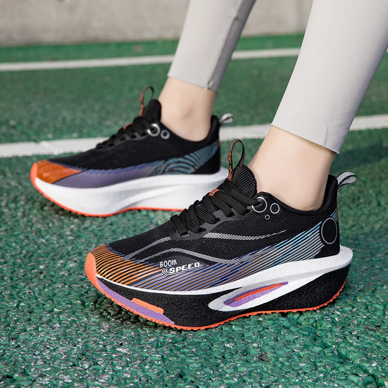 2025 Men's And Women's Carbon Board Running Shoes Professional Marathon, Lightweight Rebound Cushioning Breathable Sports Shoes