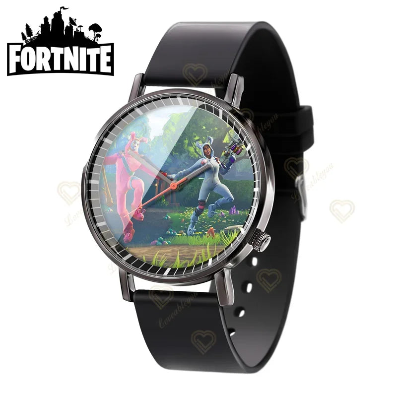 Wrist Watch F-Fortnited Cook Watch Trend Fashion Creative Quartz Student Watches Battle Game Figure Model Kids Birthday Gift
