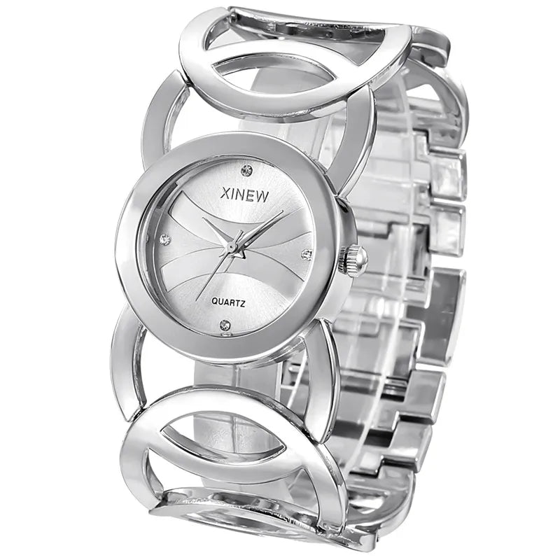 Luxury Brand Lady Gold Watches Full Stainless Steel Magic Women Bracelet Zegarki Damskie Znanych Marek Montre Vintage Femme 2024