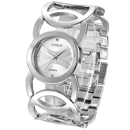 Luxury Brand Lady Gold Watches Full Stainless Steel Magic Women Bracelet Zegarki Damskie Znanych Marek Montre Vintage Femme 2024
