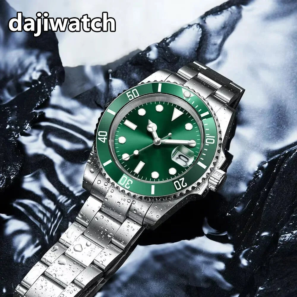 DIY Custom Automatic Watch Logo For Man High Quality NH35 Diving Mechanical Watches Sapphire Waterproof Ceramic Bezel 120 Click