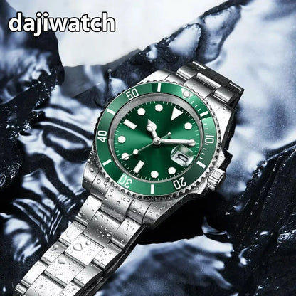 DIY Custom Automatic Watch Logo For Man High Quality NH35 Diving Mechanical Watches Sapphire Waterproof Ceramic Bezel 120 Click