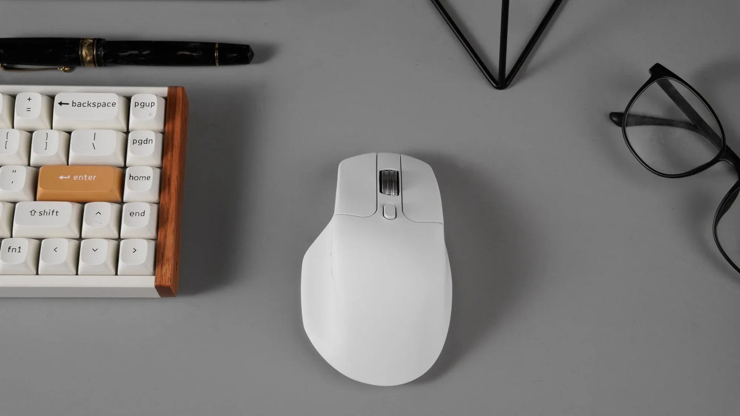 Keychron M6 Wireless Mouse with PixArt 3950 Sensor, 8K Polling Rate, Silent Switches, Dual Scroll Wheels, Bluetooth & 2.4GHz Ergonomic Mouse