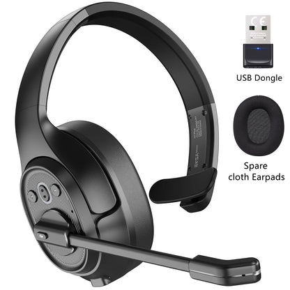 EKSA H1 Bluetooth 5.0 Headset Wireless Headphones With Mic Ai ENC Noise Cancelling Office Earphones For Driver Call Center Skype