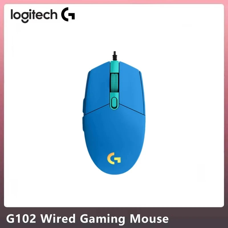 Logitech G102 G203 Wired Gaming Mouse 8200 DPI RGB Backlit Mouse with 2.1M USB Cable, Precision PC Gaming Mouse for Laptop & Office