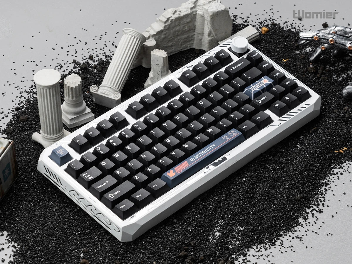 Womier ERA75 V2 75% Wireless Aluminum Mechanical Keyboard with VIA/QMK Knob 3-Mode Gasket Hot Swappable Keyboard for PC Computer