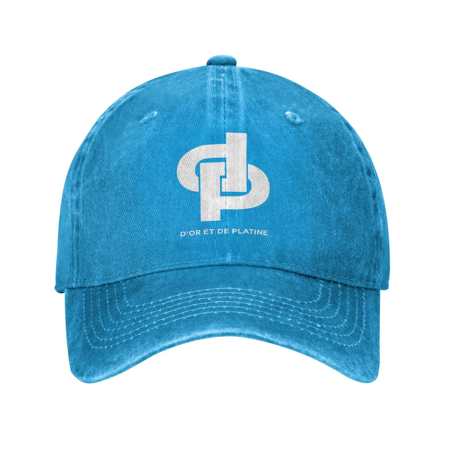 Rapper JuL Washed Baseball Cap D'or et de platine  Design Print Sun Trucker Hat Summer Unisex Men Kpop Rock Baseball Caps