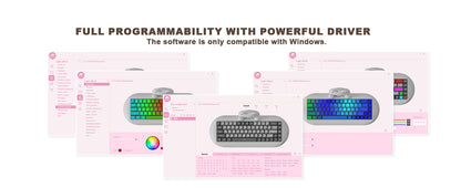 YUNZII C68 Wireless Gaming Keyboard, 65% Hot Swappable Mechanical Keyboard with RGB Backlit, Tri-Mode Bluetooth Gaming Keyboard, Cute Cat Ergonomic Keyboard