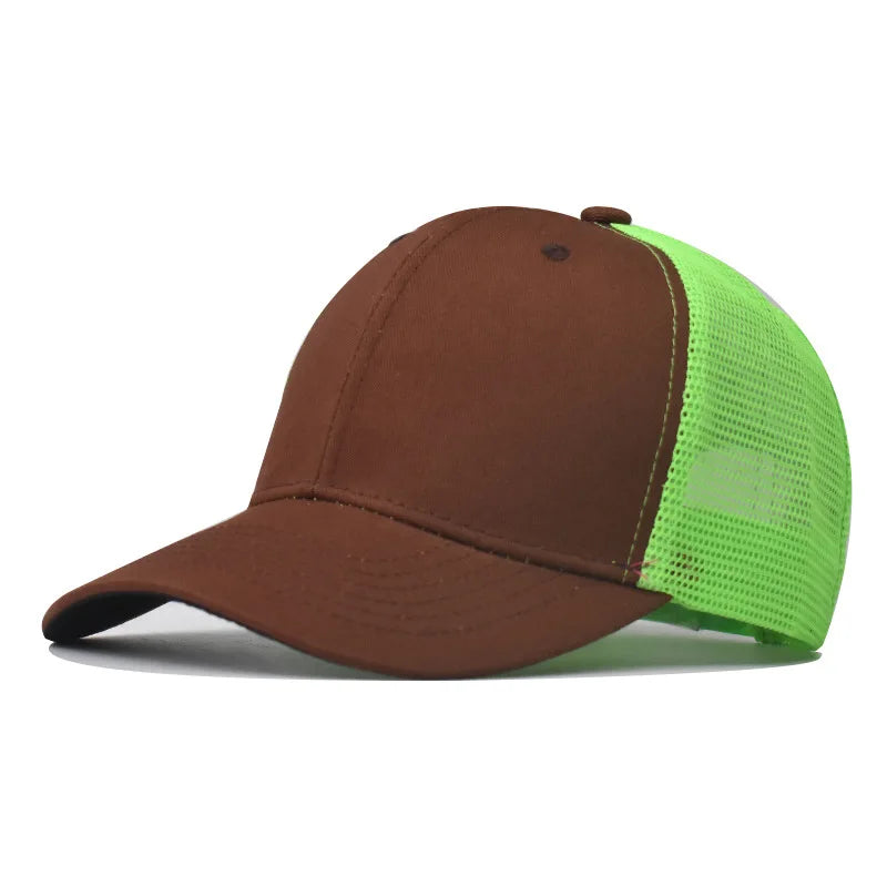 Cappellino da baseball per adulti, cappellino a rete, visiera curva poco profonda, cappello unisex, cappello estivo, cappello traspirante, cappellino da ombra, cappellino per primavera e autunno, cappellino hip hop aderente