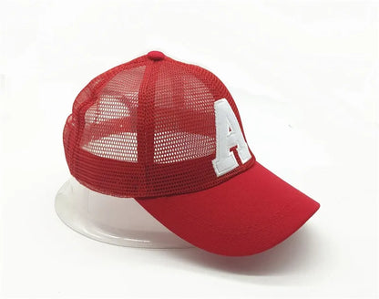 Summer autumn Kid Boy Cartoon Letter Embroidered Baseabll Caps Children Girls Outdoor Leisure Mesh Sport hats