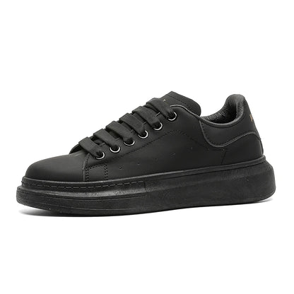 White Minimalist Sneakers For Men Comfy Leather Casual Sneakers Man Platform Skateboard Shoes Outdoor Low-cut Men's Sports Shoes