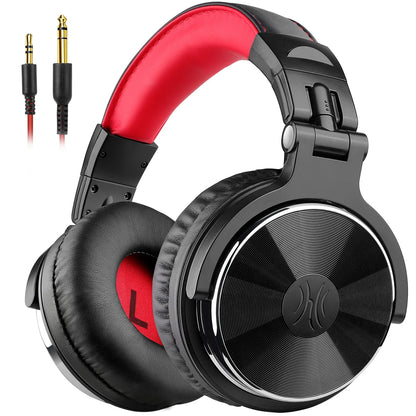 OneOdio Pro-10 Studio Monitoring Headphones Wired HiFi Over-Ear Headphones with 50mm Drivers, Deep Bass, Professional Audio & Built-in Microphone