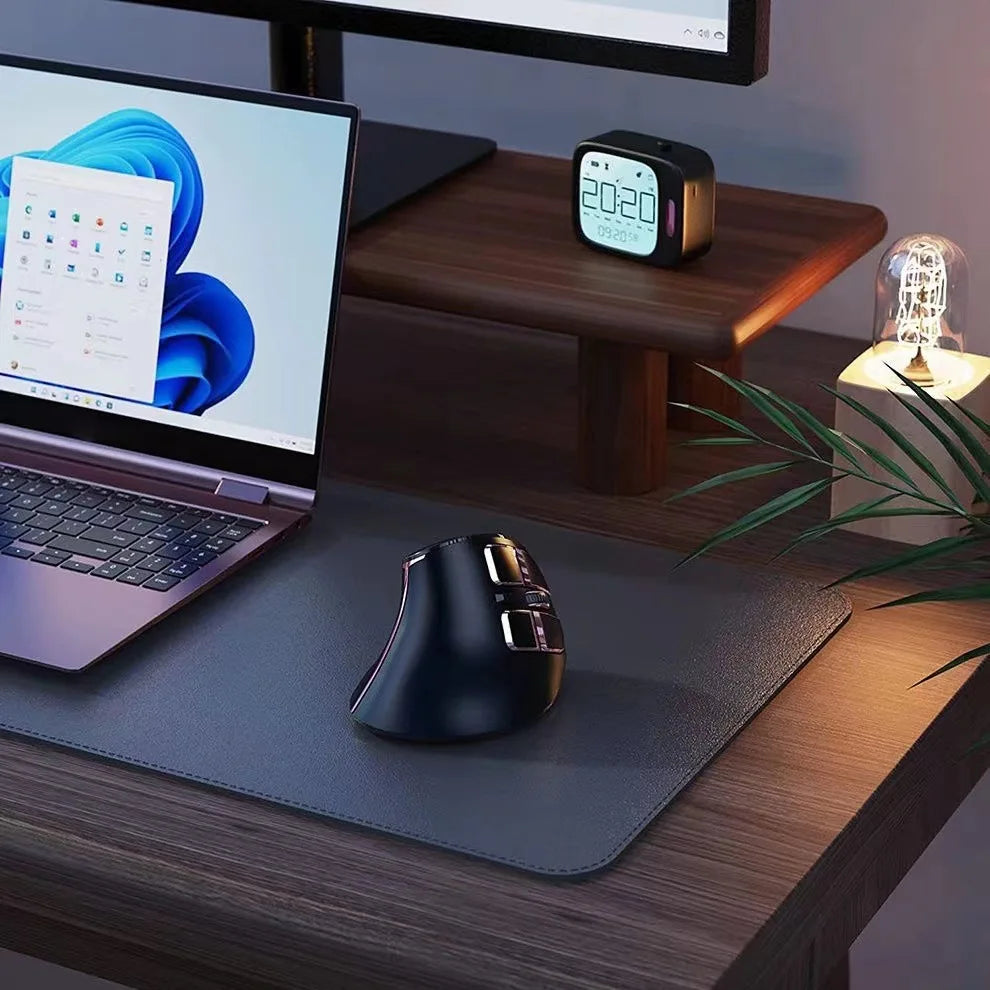 IHOYI Bluetooth Vertical Wireless Mouse Rechargeable Ergonomic Silent Mouse with 2400 DPI, USB 2.4G Wireless Mouse for Laptop & Desktop