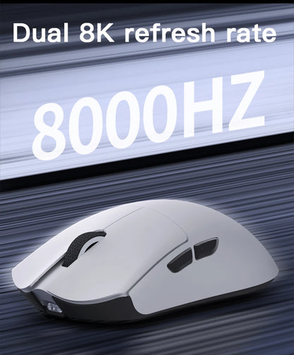 Souris gaming sans fil Darmoshark M3 V2 Tri-Mode 8K, capteur PAW3395, 26K DPI – Souris gaming ultra-légère pour PC et ordinateur portable