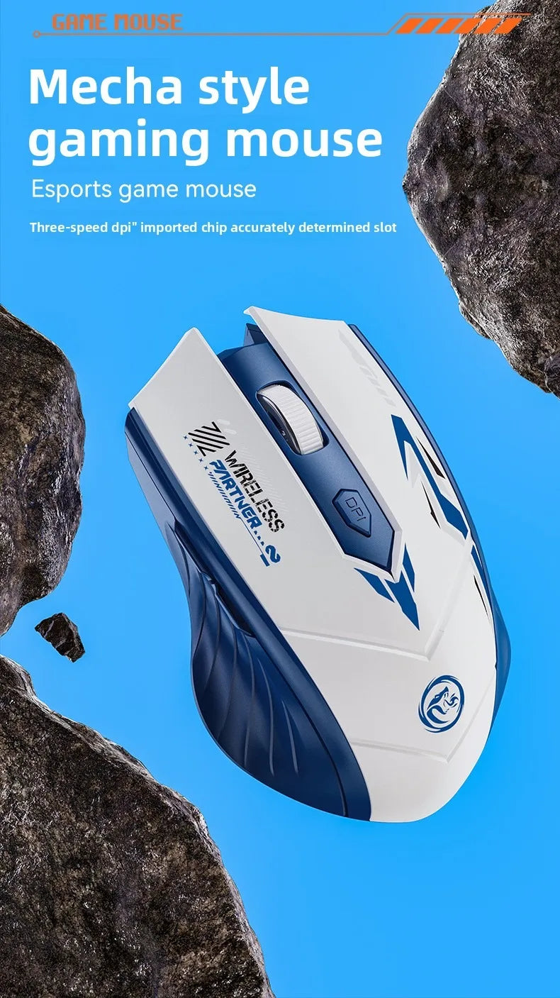 Rechargeable Wireless Mouse Bluetooth 5.4 & 2.4GHz Gaming Mouse, Ergonomic Wireless Mouse 1600 DPI for PC, Laptop & Office
