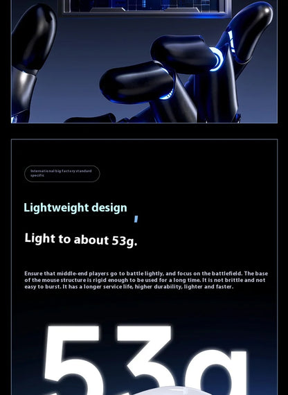 MCHOSE M7 Ultra Εργονομικό Gaming Mouse PAW3950 Super Sensor TOPSPEED Ρυθμός αναφοράς 8000Hz Ελαφρύς σχεδιασμός Realtek Master Mice