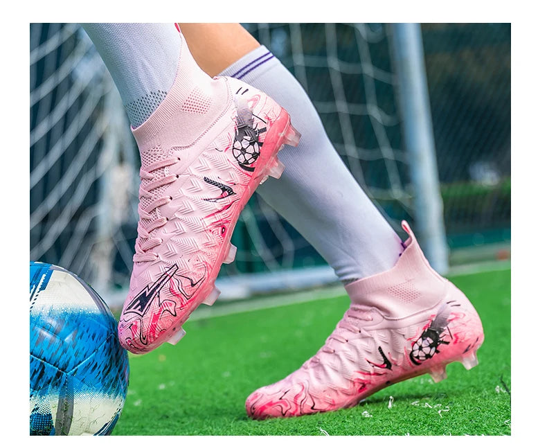 Men Professional Football Shoes Society Cleats Soccer Shoes Original Indoor Football Field Boots Grass Training TF/FG Sneakers