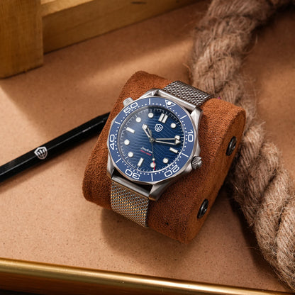 Watchdives 42mm Seafarer Grade 2 Titanium NTTD Dive Watch WD007Q V2 VH31 Sweep Second Quartz Movement Luminous Sapphire Watches