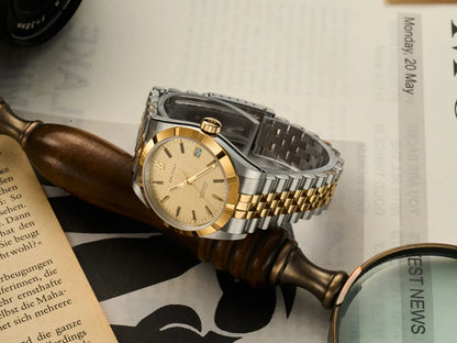 Baltany S4102 Business Man Automatic Mechanical Wristwatch 36mm Linen Dial Engine Turned Bezel NH35 Luxury Dress Watch For Man