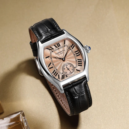 FARASUTE 36mm Retro Hangzhou Customized Manual Mechanical Movement Wristwatches Sapphire 5Bar Waterproof Watch Men reloj hombre