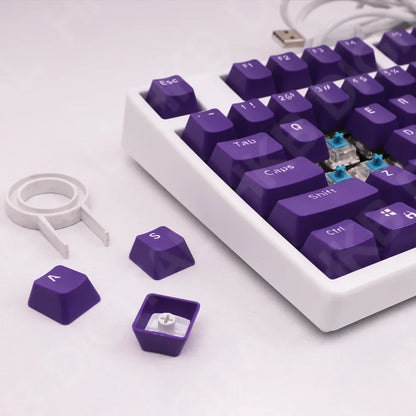 104 Keys ABS Keycaps Purple OEM Profile Height Suit for Mechanical Keyboard 61 87 104 Keyboard Anne Pro 2 GK61 SK61 PC Gamer