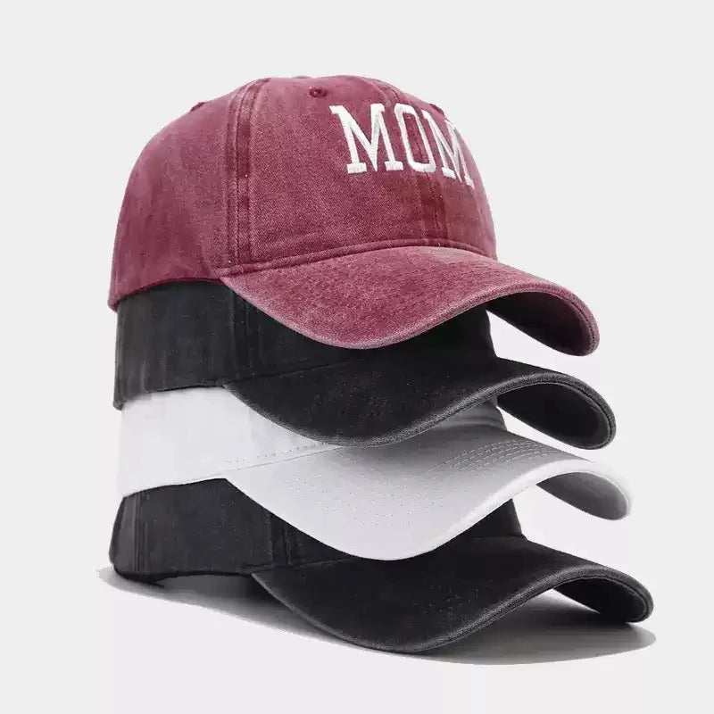 Mom and Dad Embroidered Baseball Hat Retro Sports Running Sunscreen Leisure Daily Versatile Travel Duck Tongue Hat
