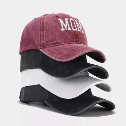 Mom and Dad Embroidered Baseball Hat Retro Sports Running Sunscreen Leisure Daily Versatile Travel Duck Tongue Hat