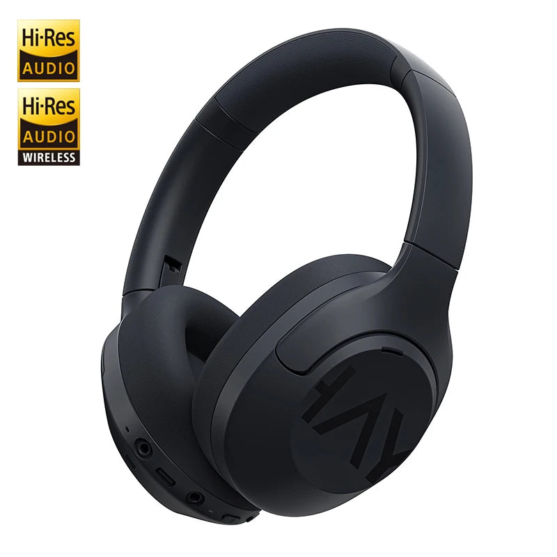 HAYLOU S30 Wireless Bluetooth 5.4 Headphones – 43dB Adaptive Noise Cancelling Over-Ear Headphones, 40mm Driver, 80H Playtime Hi-Res ANC Headset with Microphone