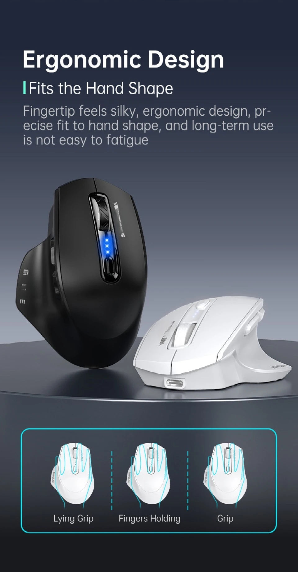 USB Wired Mouse RGB Backlight Silent Ergonomic Mouse with Adjustable DPI for PC, Laptop, Office, Gaming & Home Use