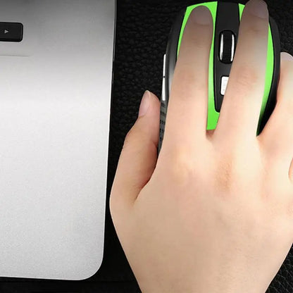 2.4GHz Wireless Mouse with USB Receiver, Ergonomic Optical Wireless Mouse, 6-Button Wireless Mouse for PC, Laptop & Computer
