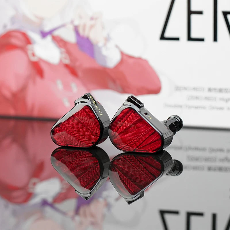 TRUTHEAR x Crinacle ZERO:RED Auriculares intrauditivos audiófilos con cable, doble driver dinámico, 0.78 2Pin HiFi