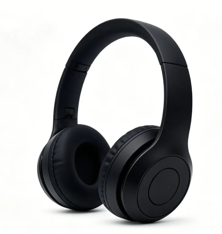 Bluetooth 5.0 Wireless Headphones Foldable Over-Ear Headset with HiFi Stereo Sound, Bluetooth 5.0 Wireless Headphones with Soft Skin-Friendly Earmuffs & Microphone