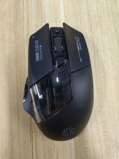 Inphic A9 Bluetooth Wireless Mouse Rechargeable Silent Gaming Mouse, 3-Mode Bluetooth 5.0 & 2.4G Wireless Mouse, Adjustable 2400 DPI RGB Mouse for Laptop, Tablet & PC