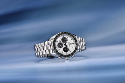 Zegarek męski PAGANI DESIGN „New Moon” – luksusowy zegarek kwarcowy, chronograf, szkło szafirowe z powłoką antyrefleksyjną, ceramiczna ramka, świecące wskazówki