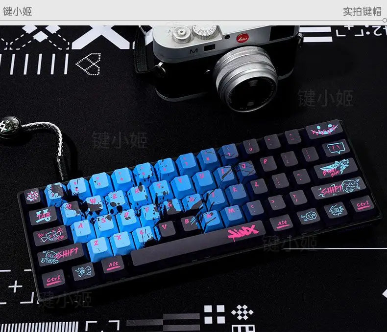 Jinx Personality Key Cap Set PBT 137 Key Gaming Key Cap for 60/84/98/108 Mechanical Keyboard Profile MX Switch