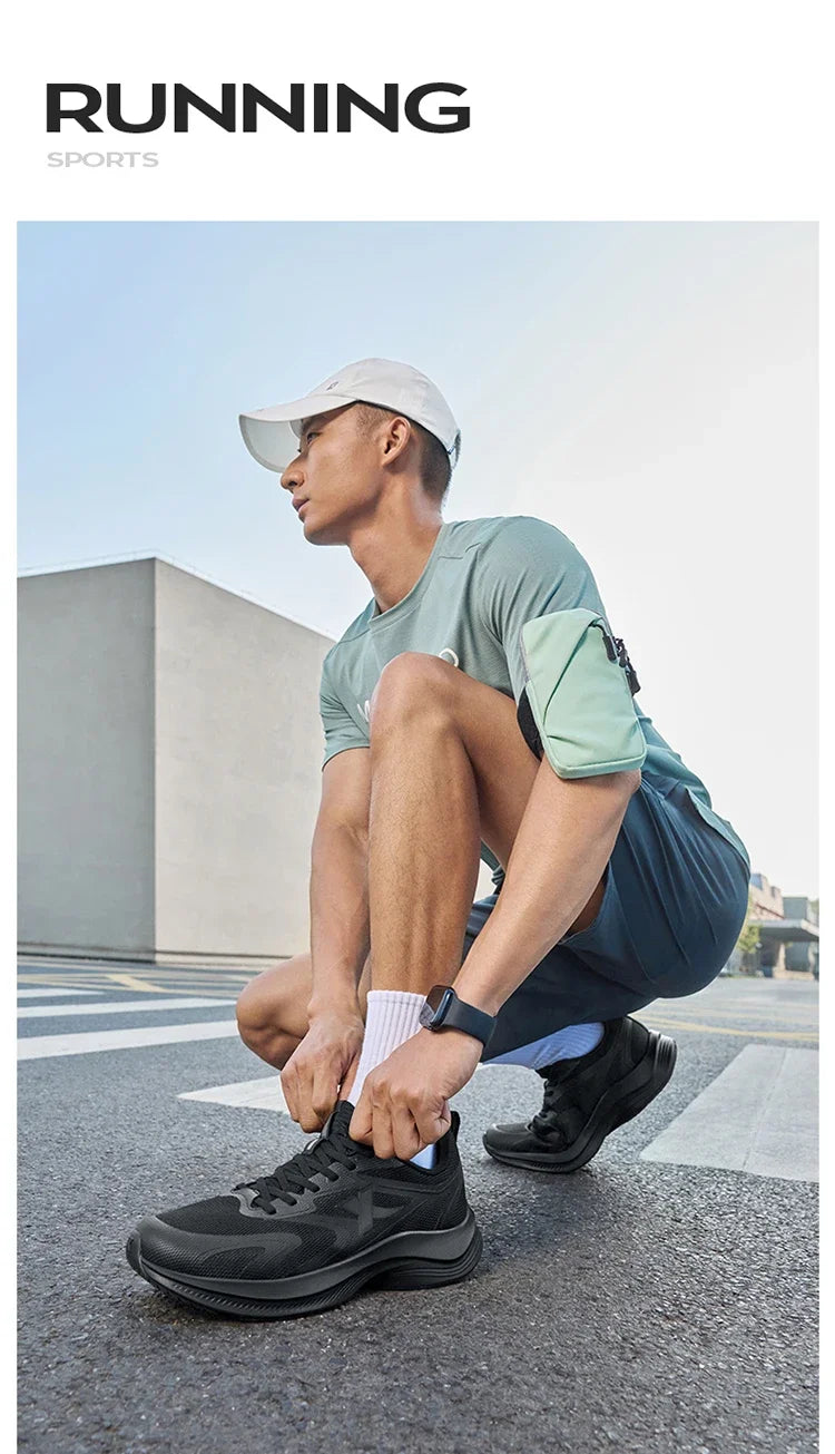 XTEP Running Shoes Men's 2025 Summer Mesh Breathable Comfortable Wear-Resistant Sports Shoes Commuting Casual Shoes 875319110025