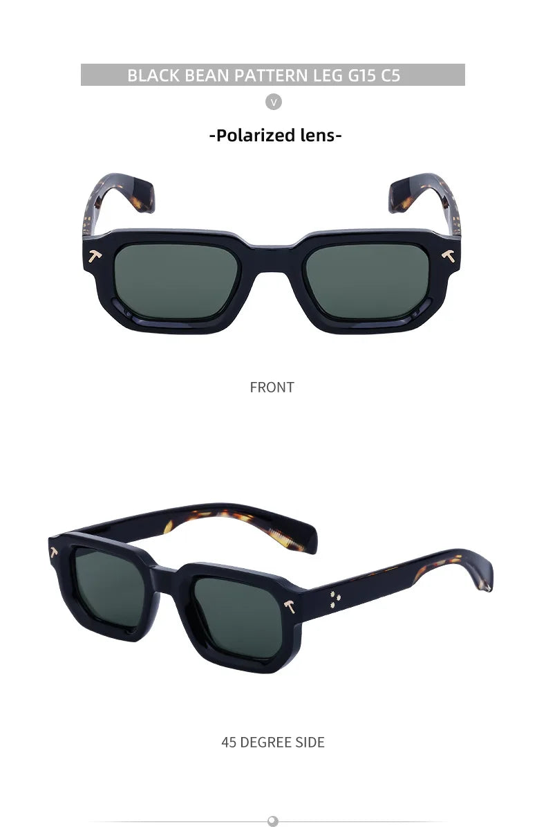 Polarized Square Sunglasses Men 2026 Luxury Brand Designer New Fashion Rectangle Sun Glasses For Women Driving Shades Eyewear