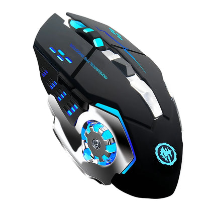 Bluetooth 5.2 Wireless RGB Gaming Mouse, Rechargeable Silent Mouse, 2.4G & Bluetooth Dual Mode, 3600 DPI Ergonomic Mouse for Laptop, MacBook & Tablet