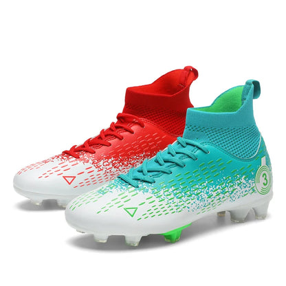 Size 31-45 Men's Soccer Shoes Women Football Boots Kids Soccer Cleats Traning Sneakers Teenagers Breathable Sport Footwear
