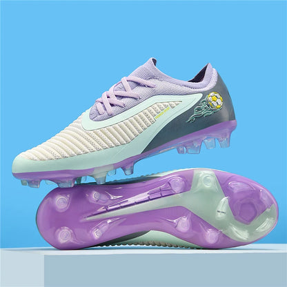 Męskie buty piłkarskie, sportowe buty do piłki nożnej, buty z kolcami do użytku na świeżym powietrzu, dla dorosłych, antypoślizgowe, dla chłopców, z długimi kolcami, treningowe, oddychające, meczowe, wygodne