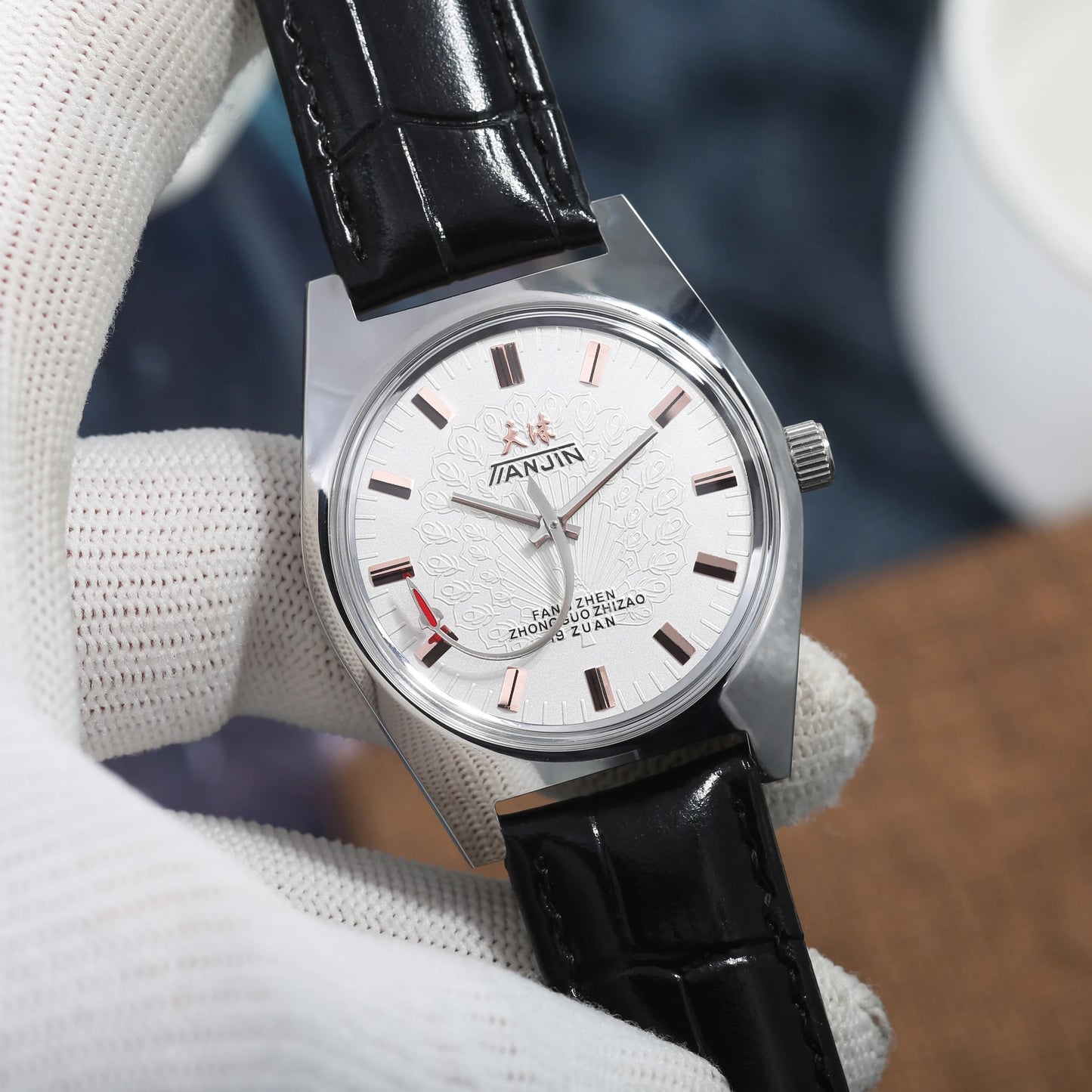 Shanghai 36MM Hand-Wind Mechanical Watch 7120 Waterproof china Watch for Men wholesale