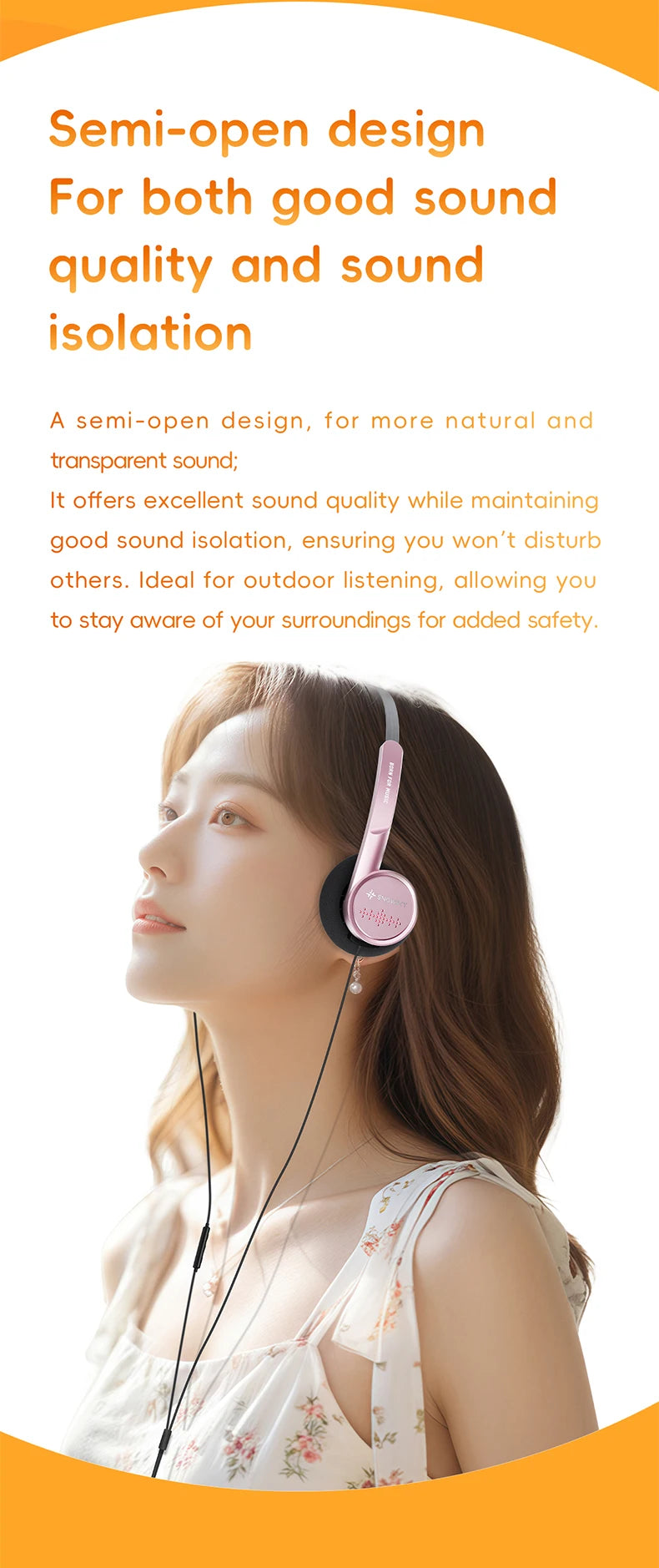 FiiO Wind 3.5mm Wired On-Ear Headphones with Microphone, HiFi Sound 40mm Dynamic Driver Gaming & Recording Headphones