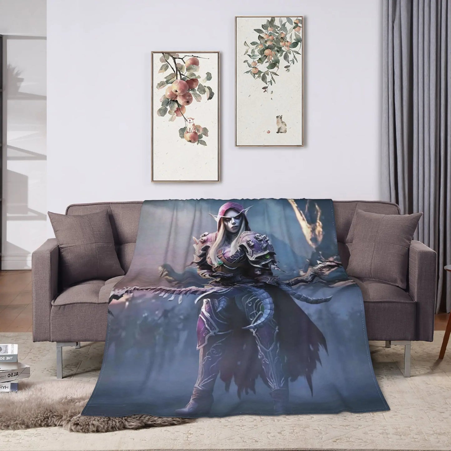 Warm BlanketStudents Travel World of Warcraft  Sylvanas Windrunner Throw Blanket  Flannel Bedspread For Home Decor Bed Cover
