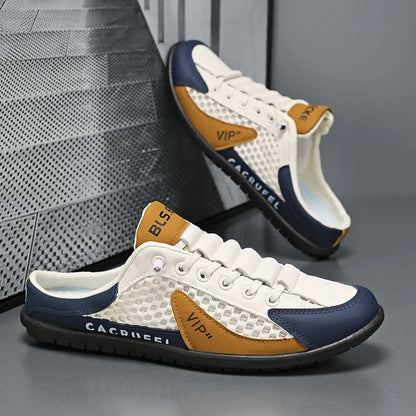 Chaussons mi-ouverts à semelle souple pour hommes, chaussures décontractées tendance d'été, baskets à semelle souple, Zapatos De Hombre, grande taille 48